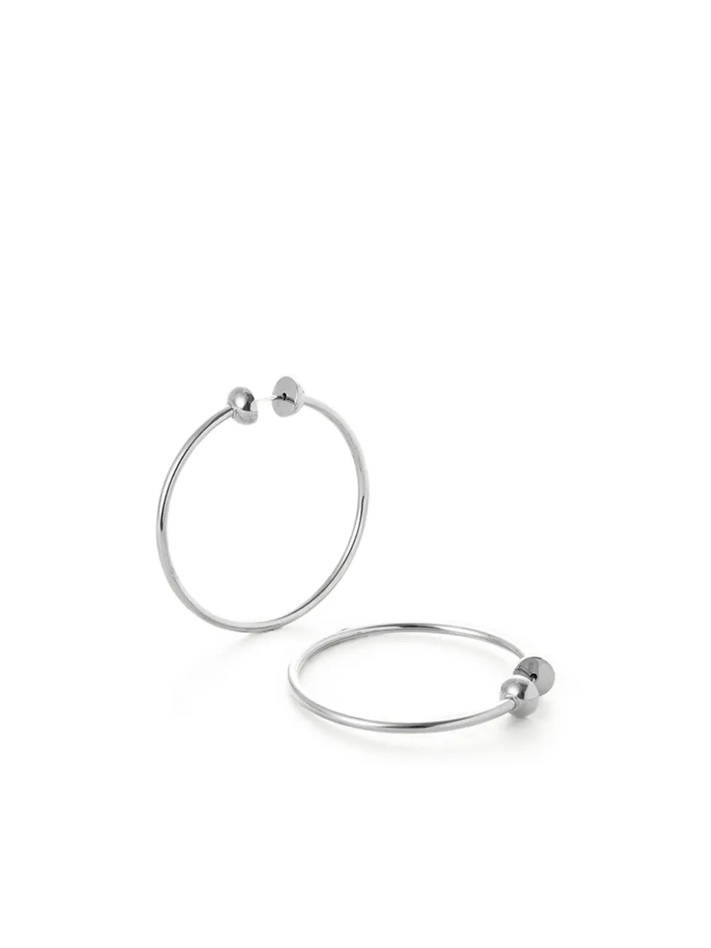 Jenny Bird Icon oorringen met bal detail - Zilver