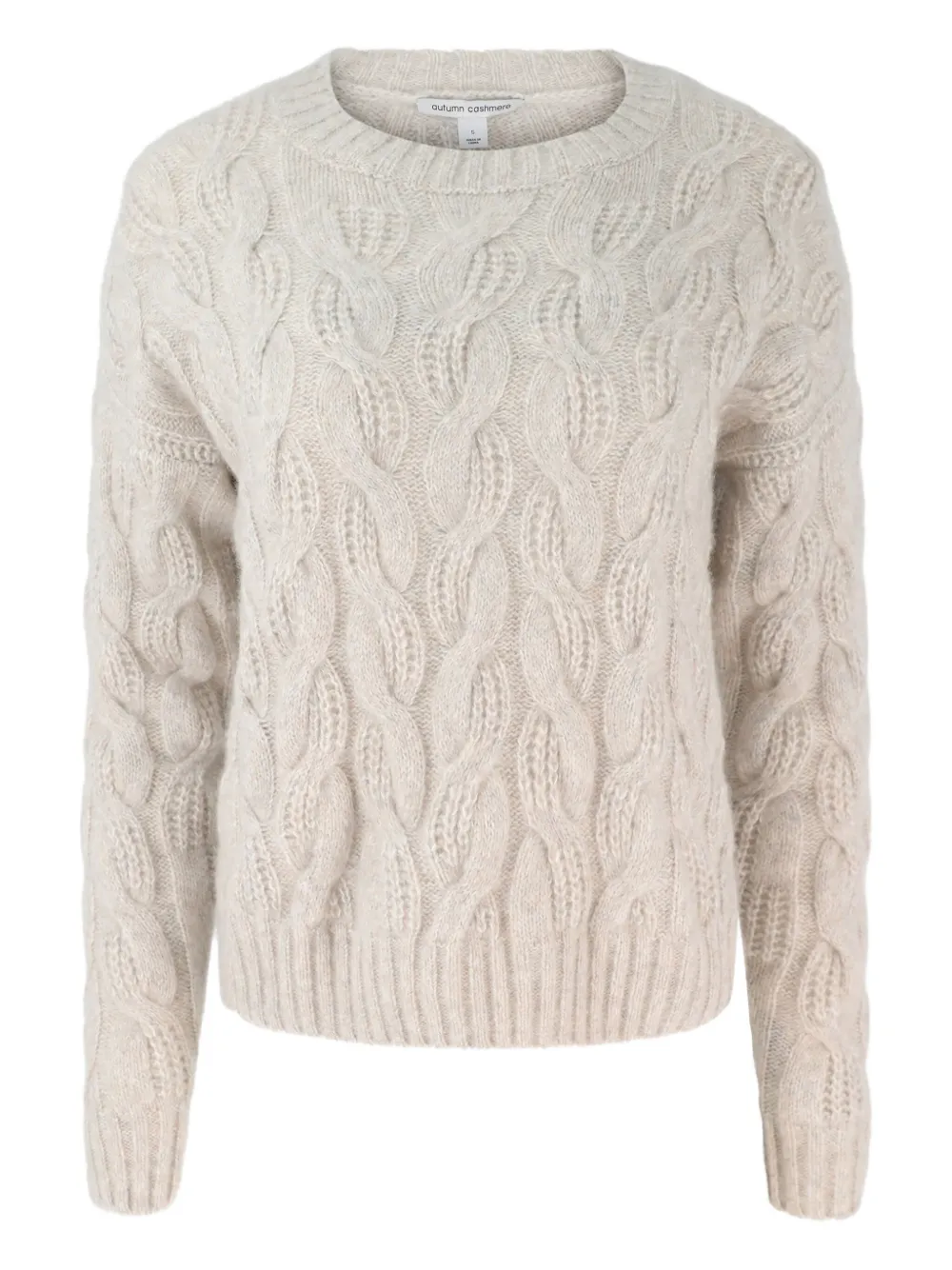 Autumn Cashmere cable knit cashmere sweater | Neutrals | Image 1