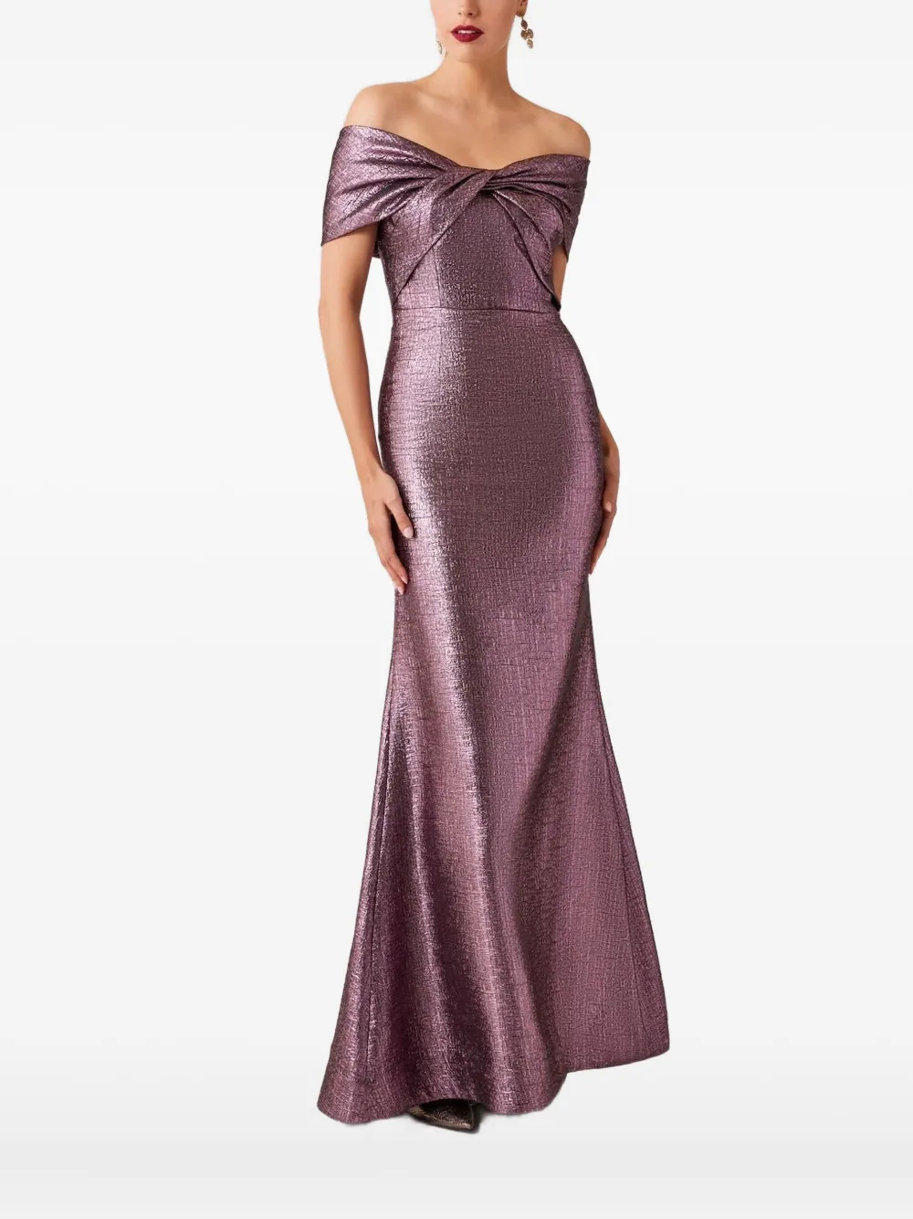 Teri Jon off-shoulder twist-front gown | Evening Dresses | Image 2