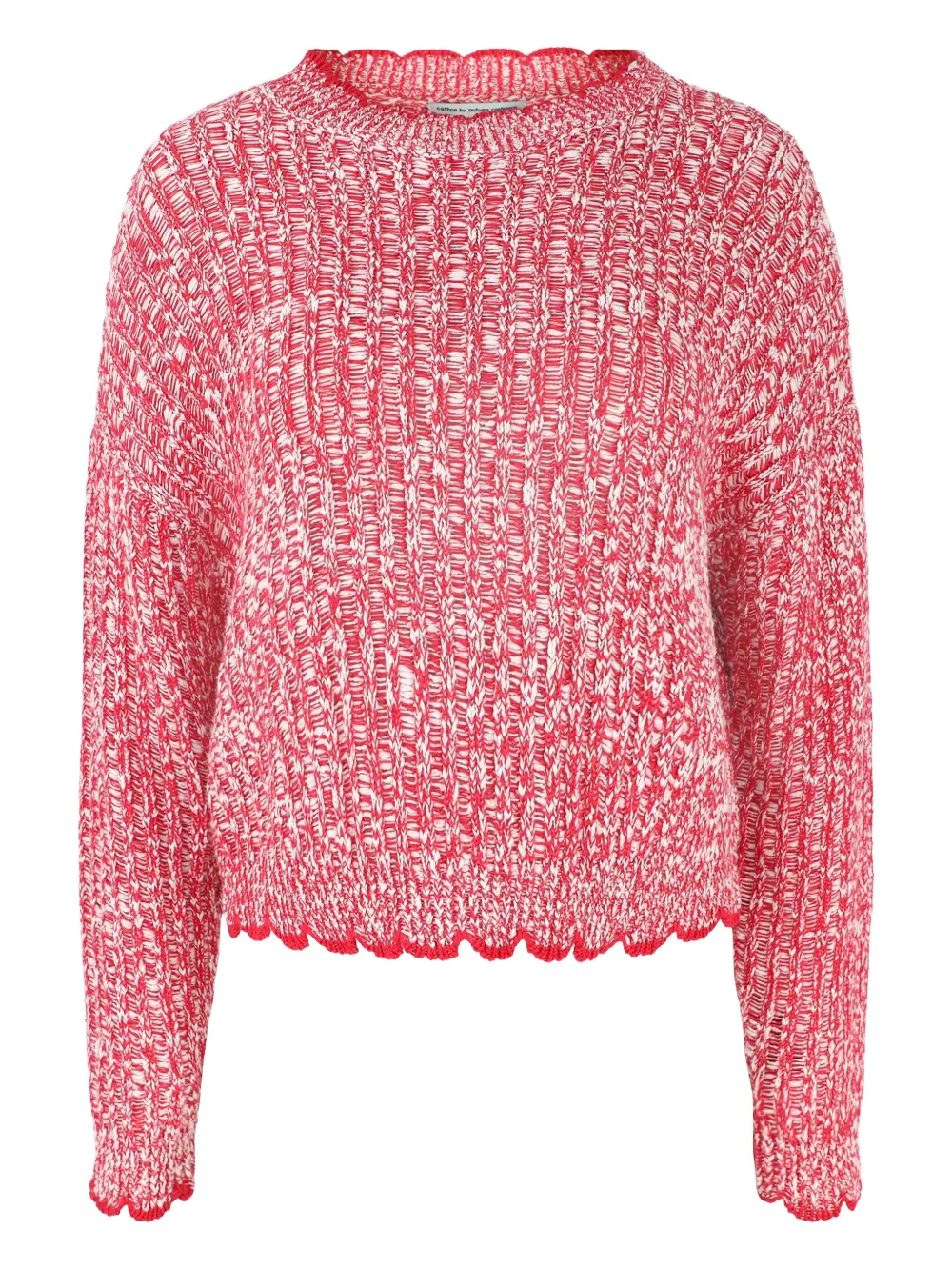 Autumn Cashmere ladder-stitch scalloped-trim sweater | Red | Image 1