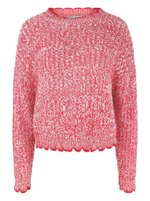 Autumn Cashmere ladder-stitch scalloped-trim sweater