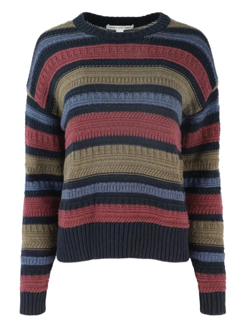 Autumn Cashmere striped crew-neck sweater