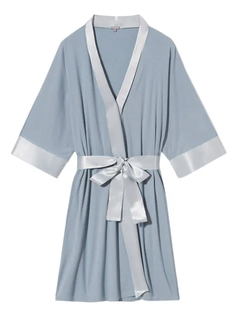 PJ Harlow Dreamwear peignoir à bords en satin