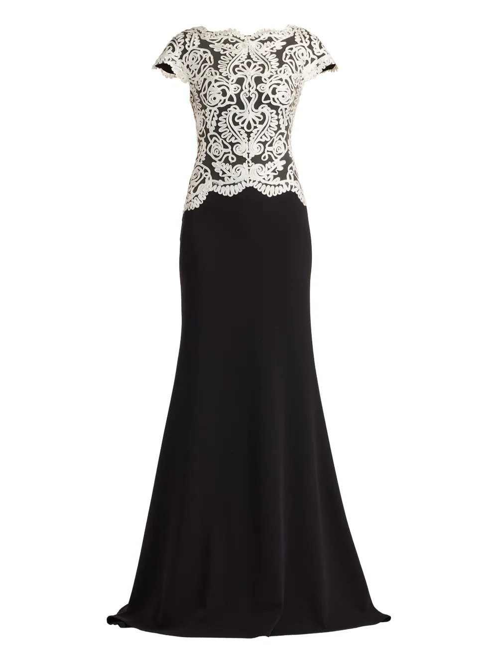 Tadashi Shoji embroidered lace sheath maxi dress | Black | Image 1