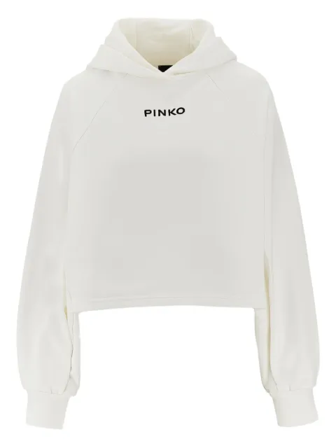 PINKO logo-embroidered hoodie