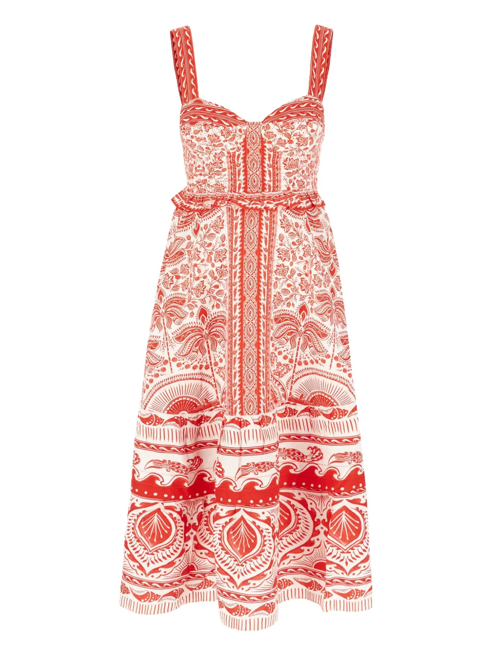 FARM Rio The Red River Ride print midi dress | Red | Image 1
