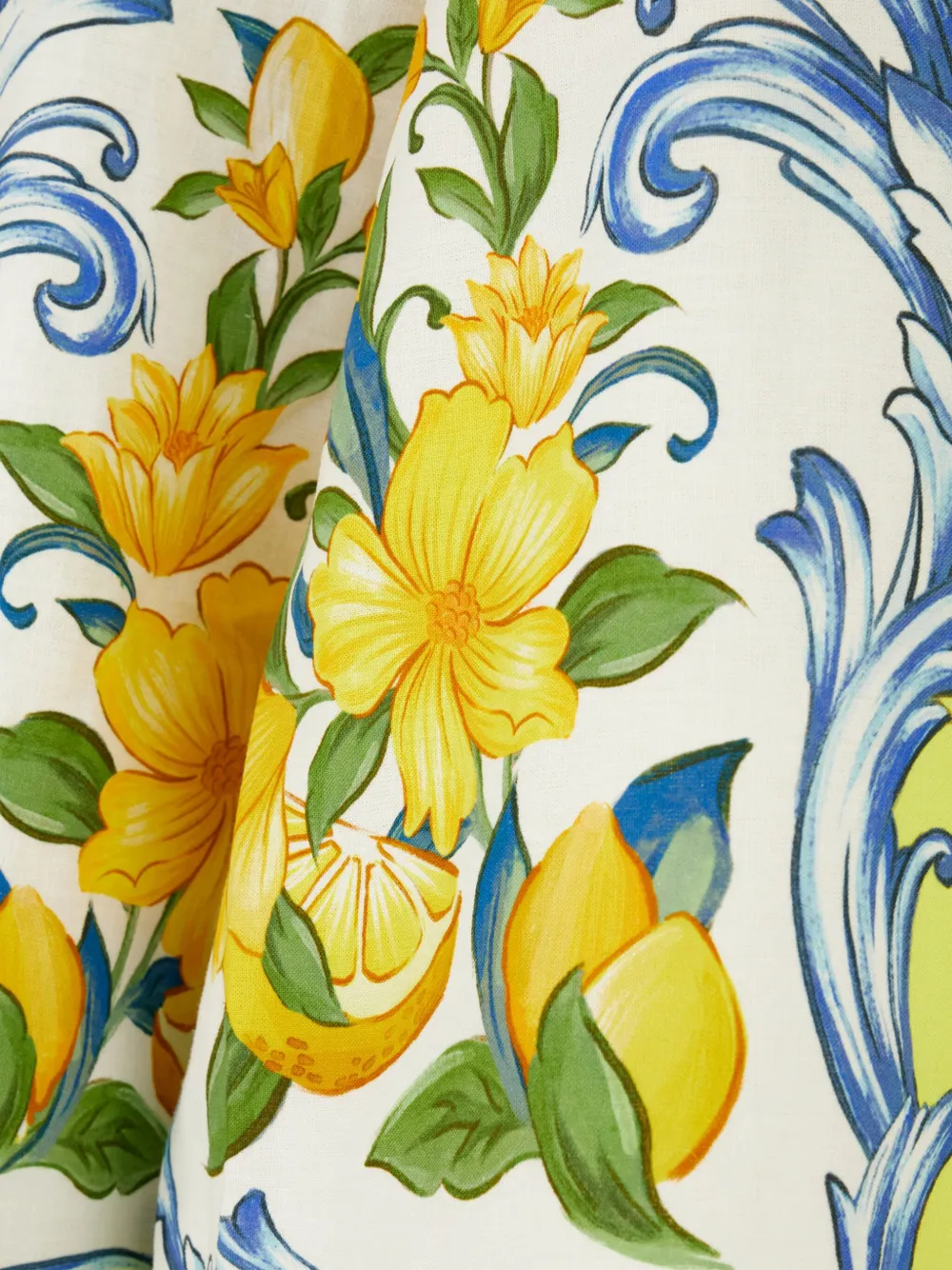 FARM Rio Sicily Scarf blouse met print Geel