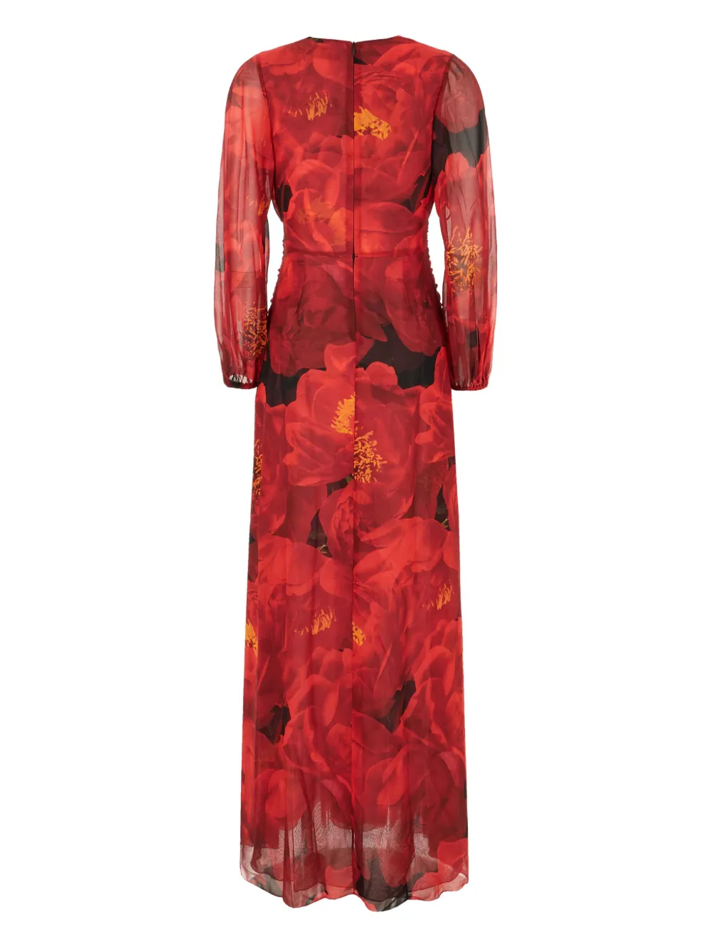 CHIARA BONI La Petite Robe floral-print gathered dress - Rood