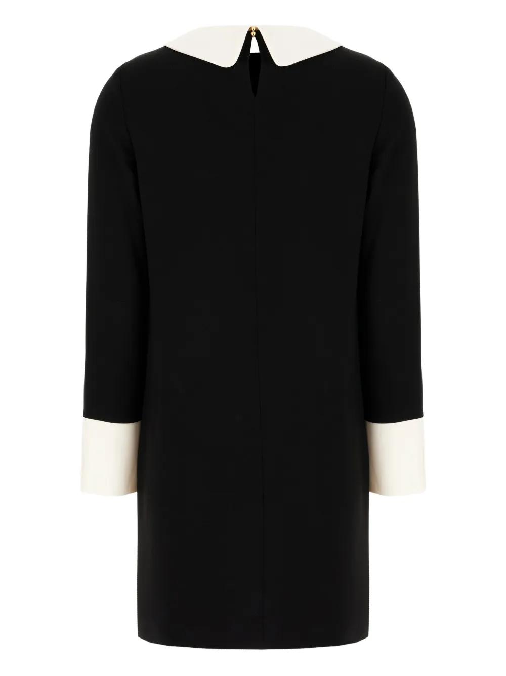 Max Mara peter-pan long-sleeve mini dress - Zwart