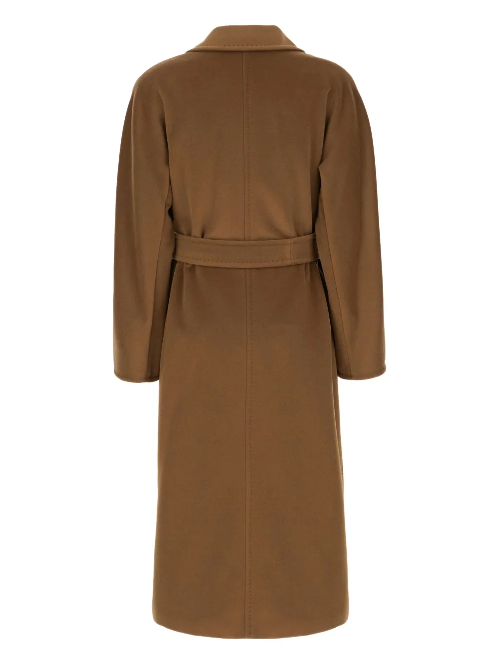 Max Mara Belted Double-breasted Coat In Brown