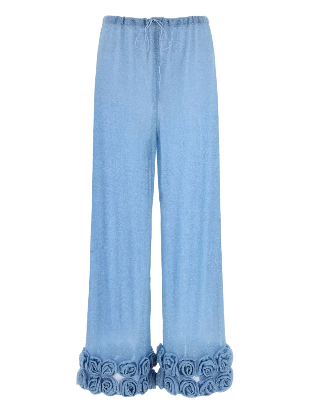 Oséree embellished-hemline trousers Blauw