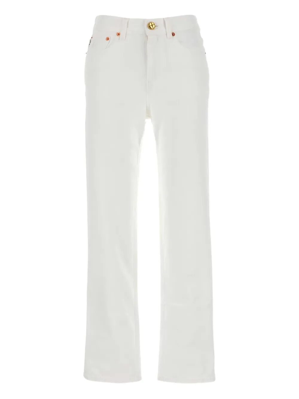 Blazé Milano Denim Jeans Featuring Belt Loops In White
