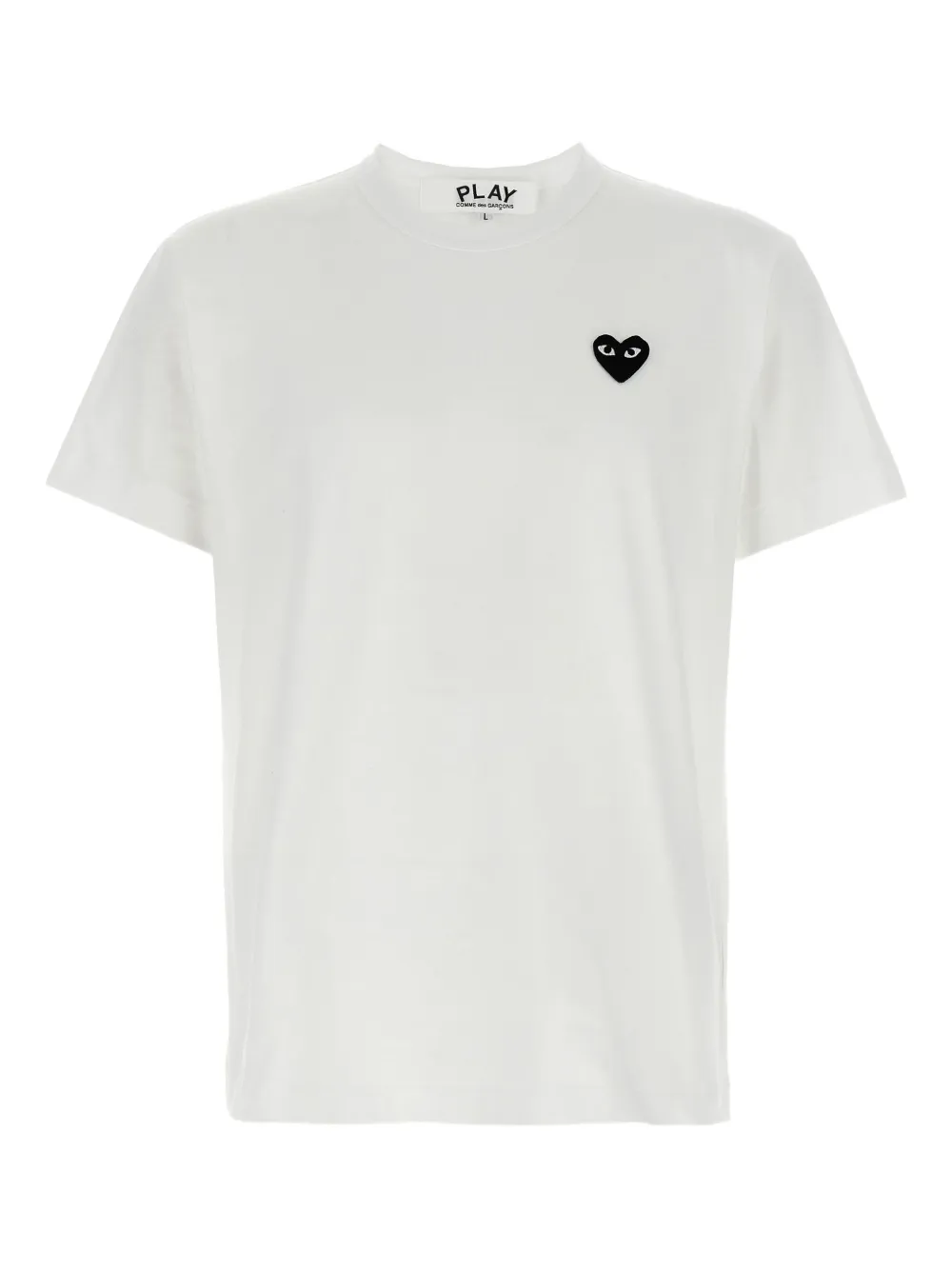 Comme Des Garçons Play heart-patch T-shirt - ホワイト Comme Des Garçons Play heart-patch T-shirt - ホワイト