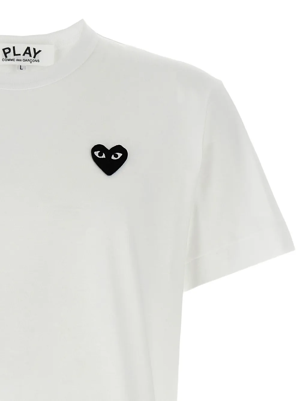 Comme Des Garçons Play T-shirt met hartpatch Wit