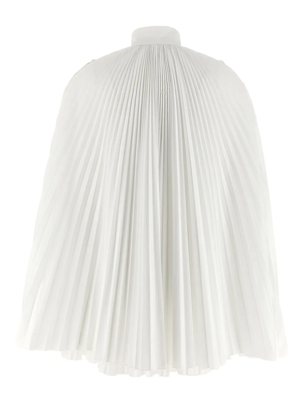 Giovanni Bedin Pleated Dress With Cape In White