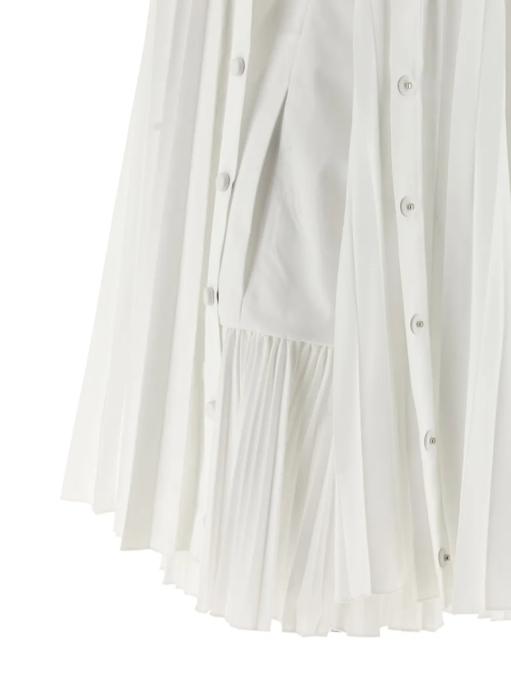 Giovanni Bedin Pleated Dress With Cape In White