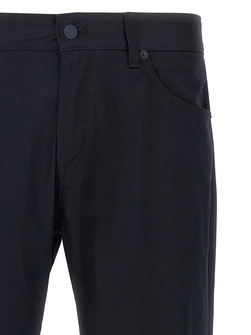 BOSS Maine broek met vijf zakken en logoplakkaat Blauw