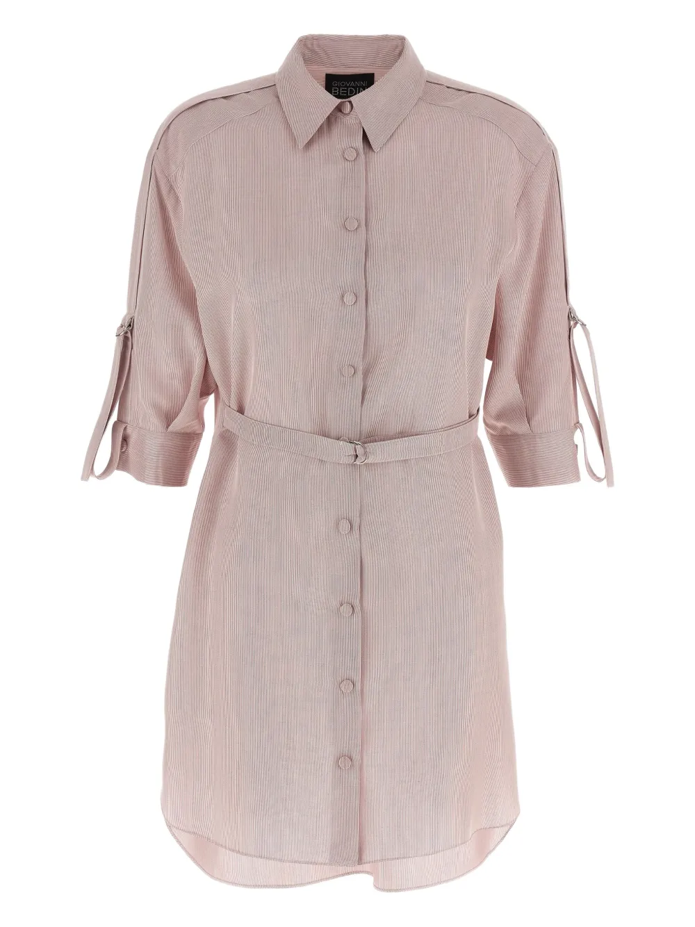 Giovanni Bedin striped belted shirt dress - ピンク Giovanni Bedin striped belted shirt dress - ピンク