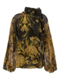 F.R.S For Restless Sleepers floral-print tie-neck blouse - Black