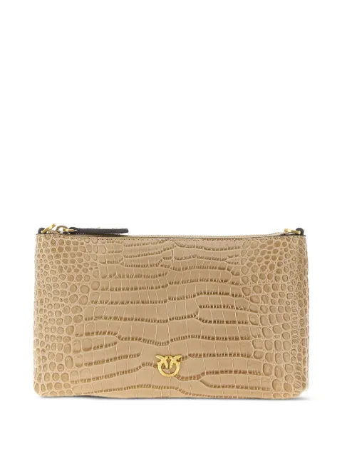 PINKO bolsa crossbody Love Birds con cocodrilo estampado