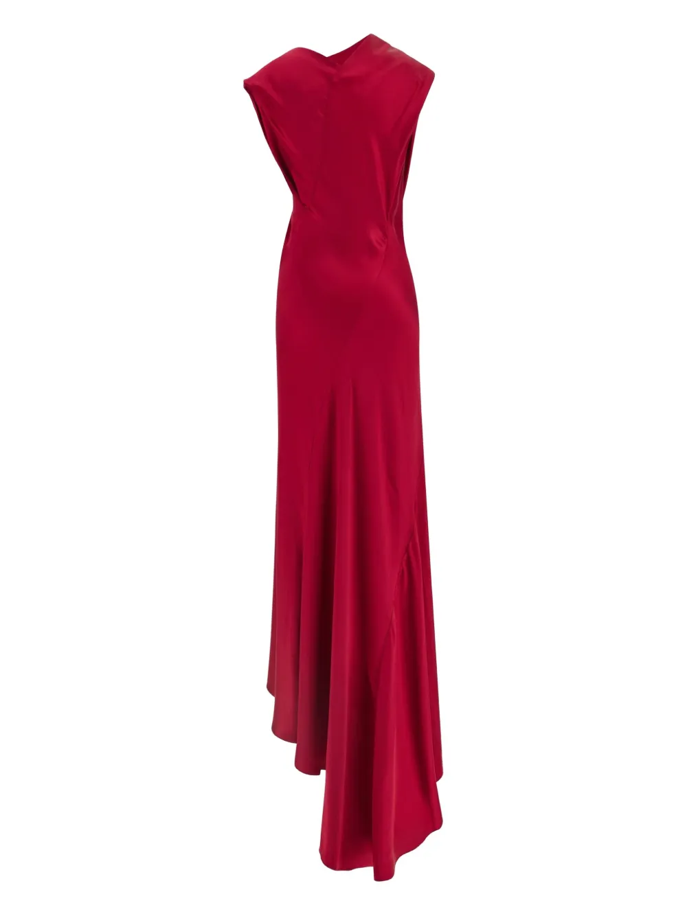 Alberta Ferretti cowl-neck satin long dress Roze