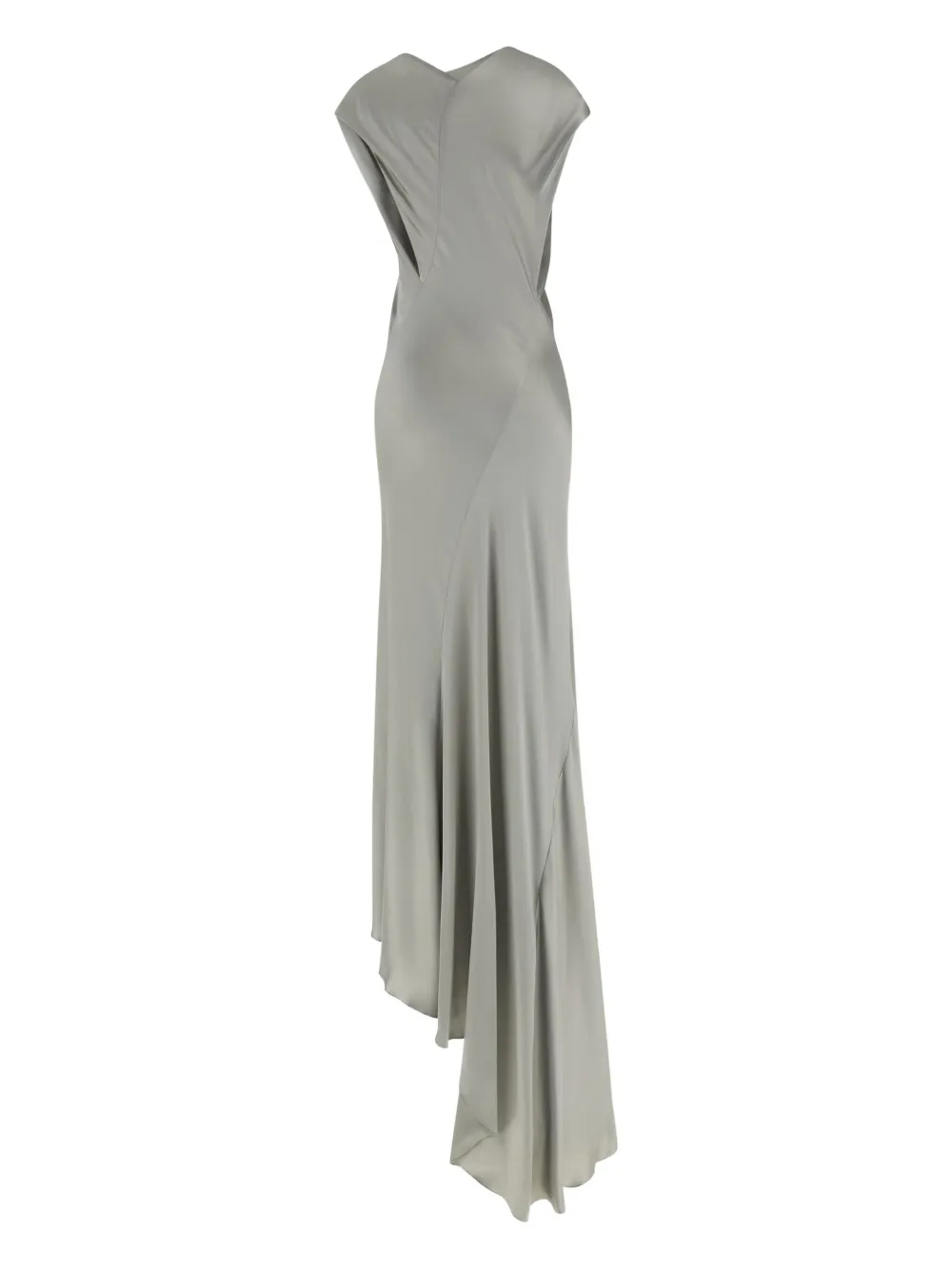 Alberta Ferretti Asymmetrische jurk met col Grijs