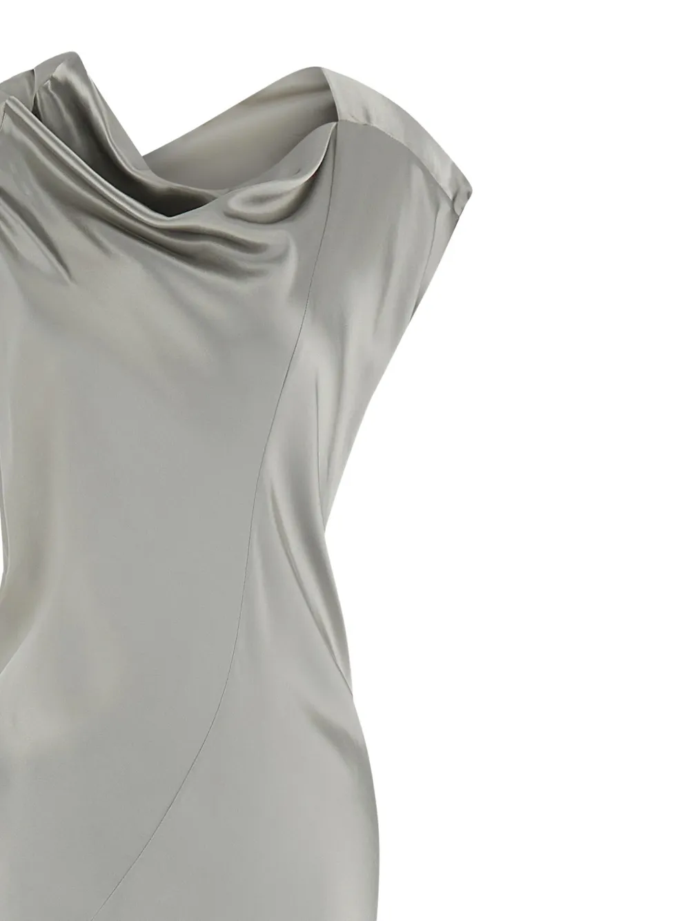 Alberta Ferretti Asymmetrische jurk met col Grijs