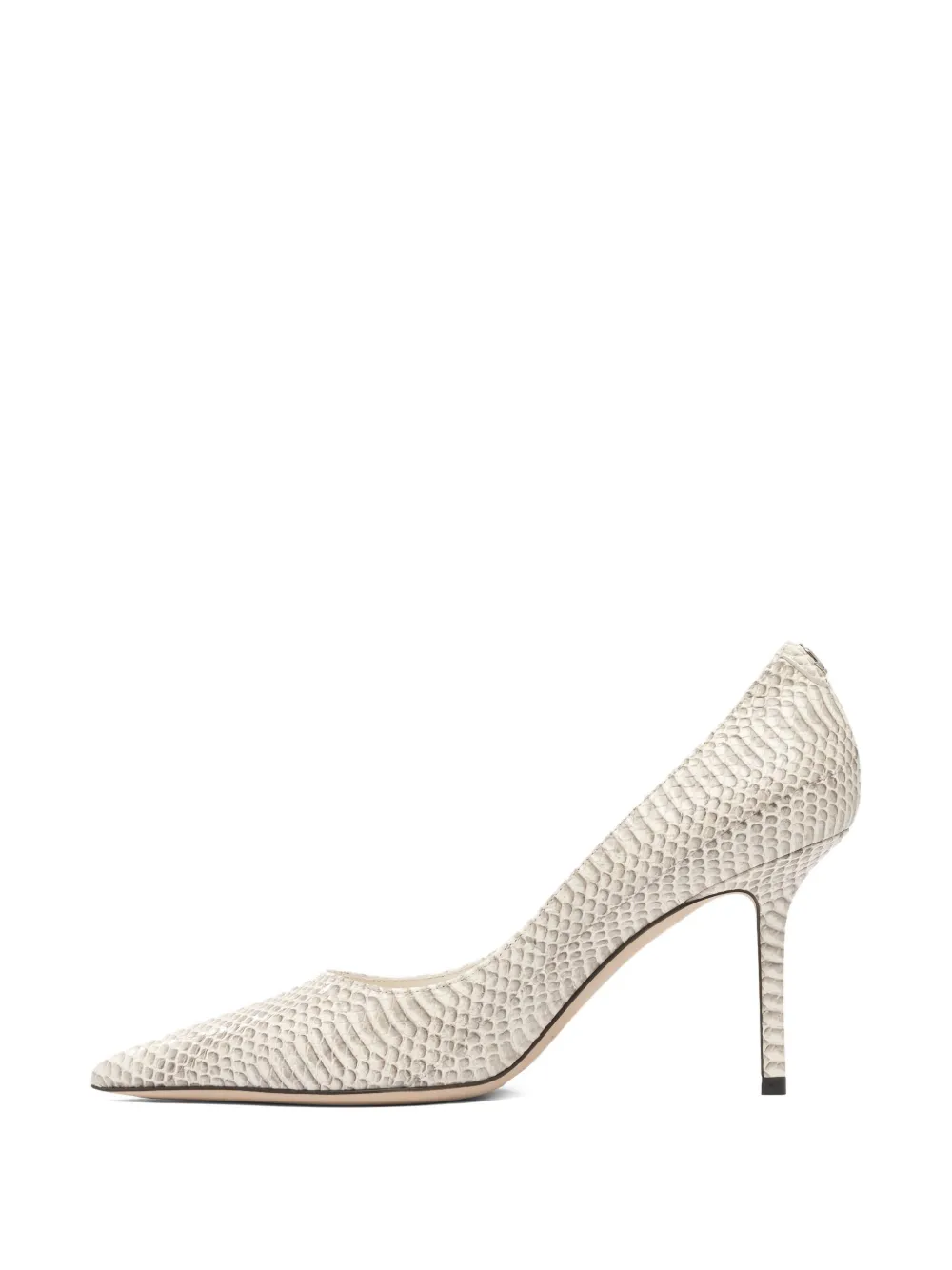 Jimmy Choo 85mm Love snakeskin-effect pointed-toe pumps Grey
