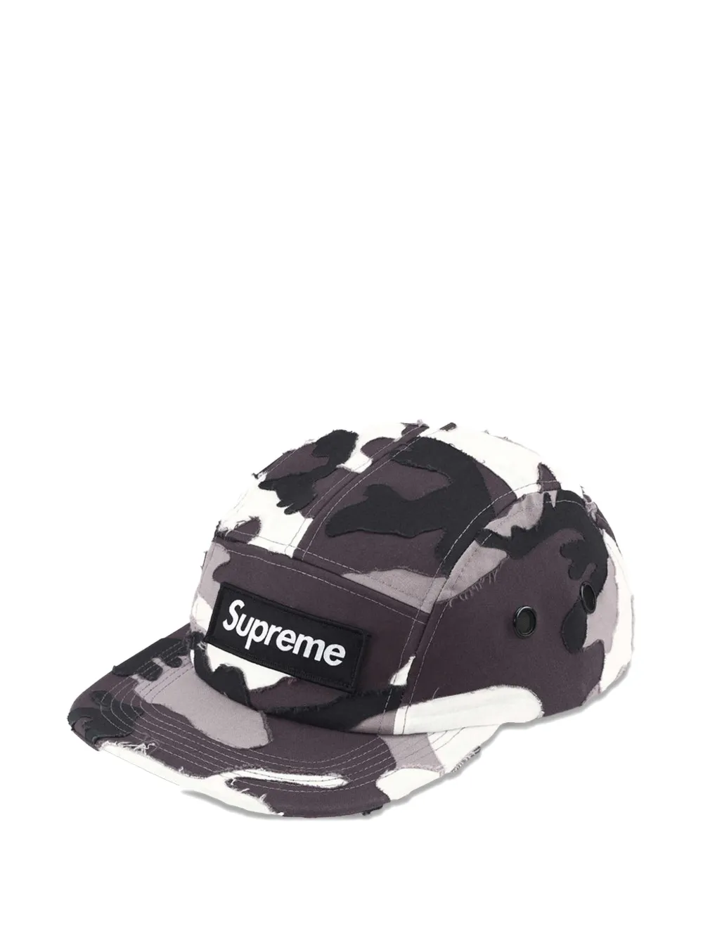 Supreme Camo-print Cap In Gray