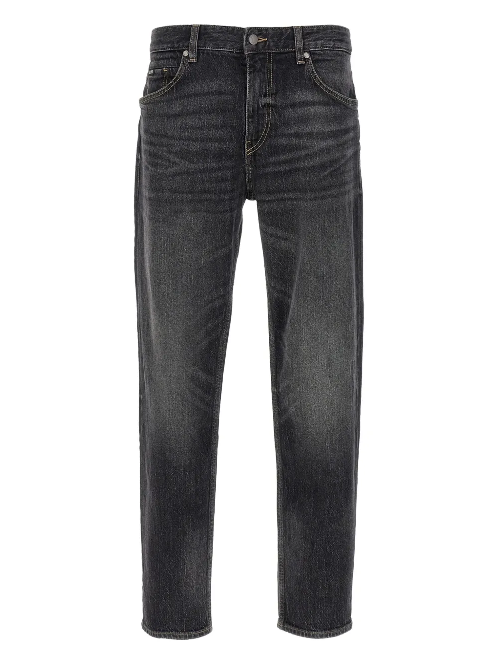 BOSS logo-patch jeans Grijs