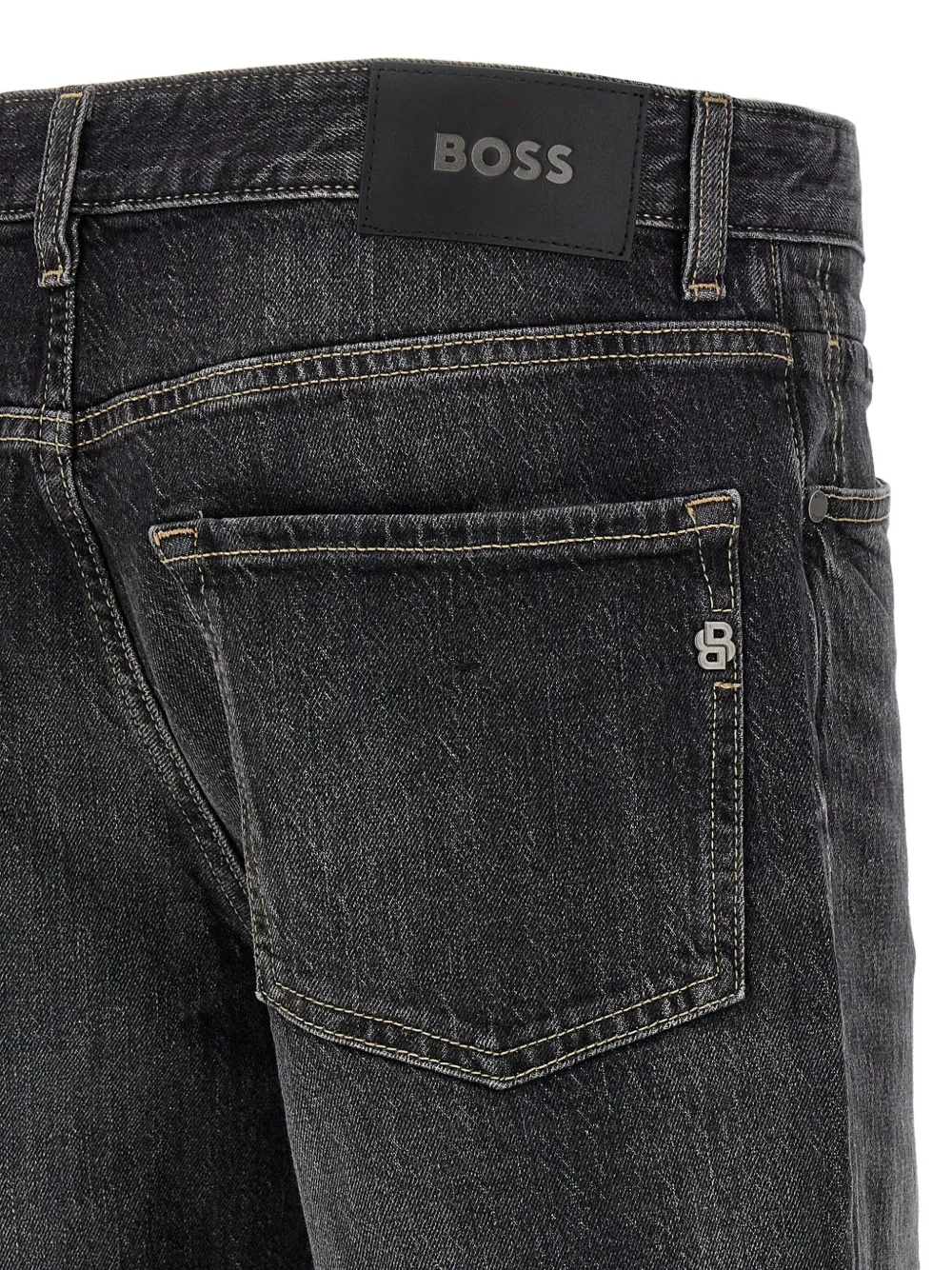 BOSS Jeans met logopatch Grijs