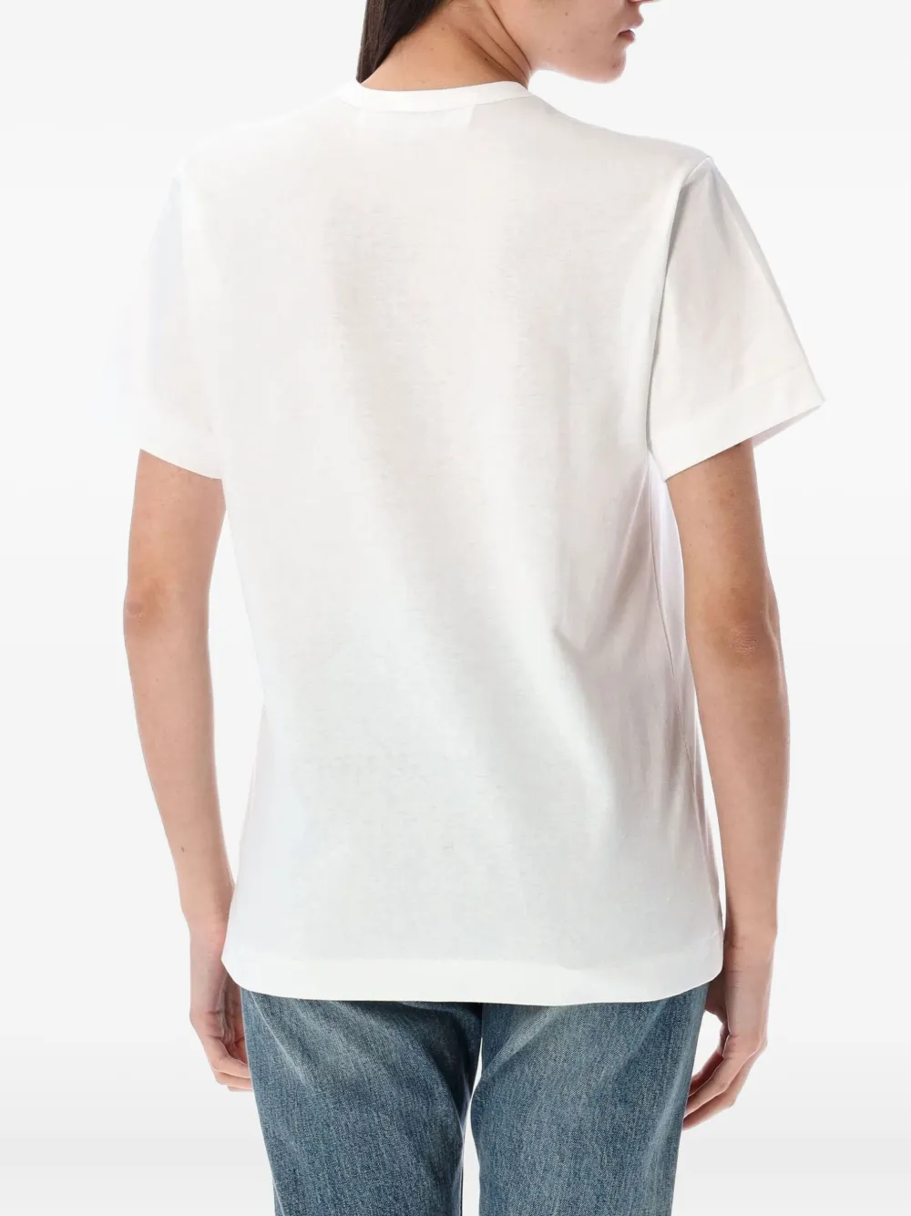 Comme Des Garçons Play T-shirt met hartprint logopatch Wit