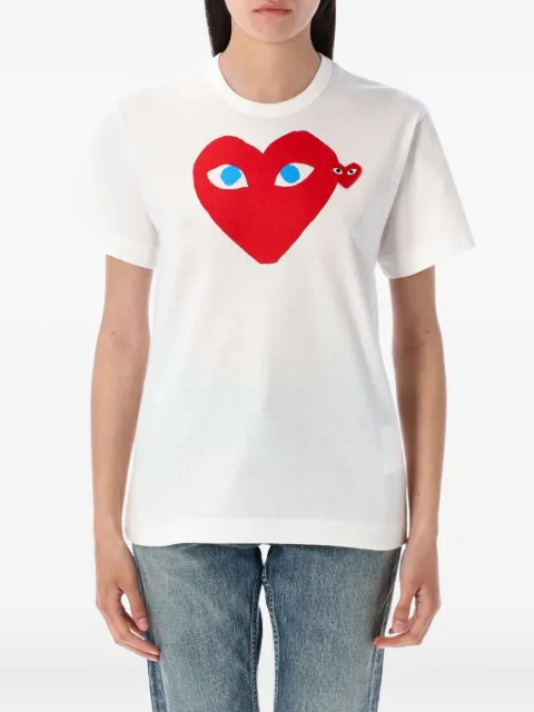 Comme Des Garçons Play heart-print logo patch T-shirt