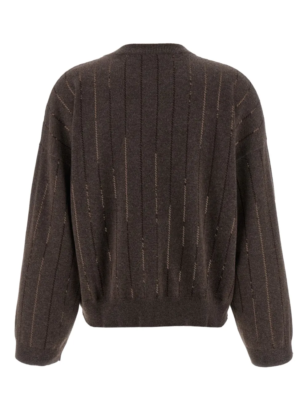 Brunello Cucinelli Kasjmier trui met pailletten Bruin