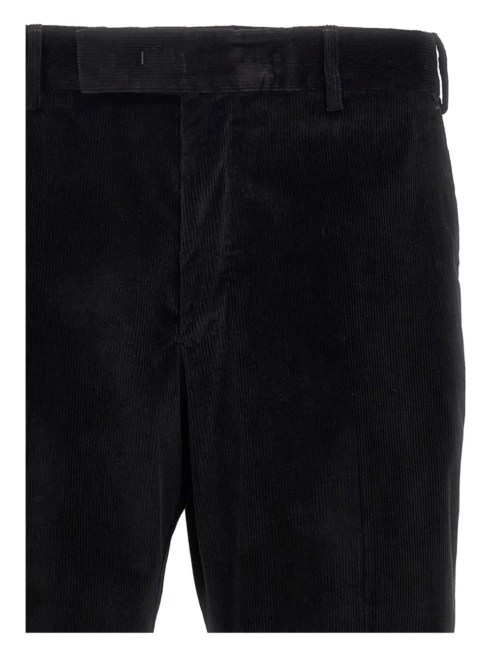 Pt Torino Rebel Corduroy Tapered Trousers In Black