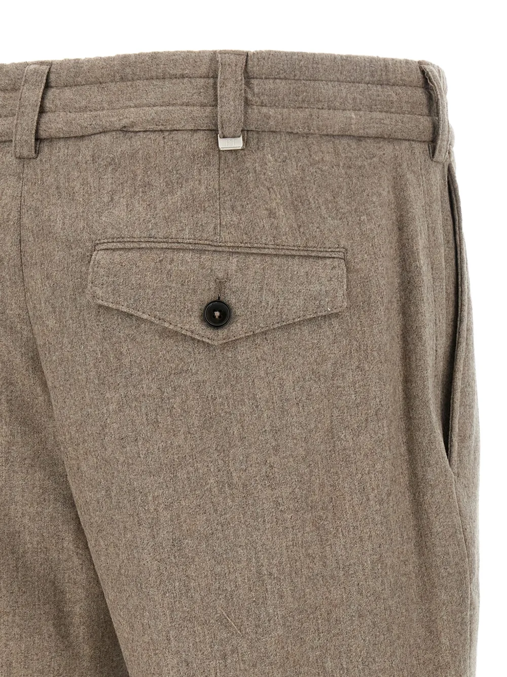 PT Torino Broek met omgeslagen pijpen Beige