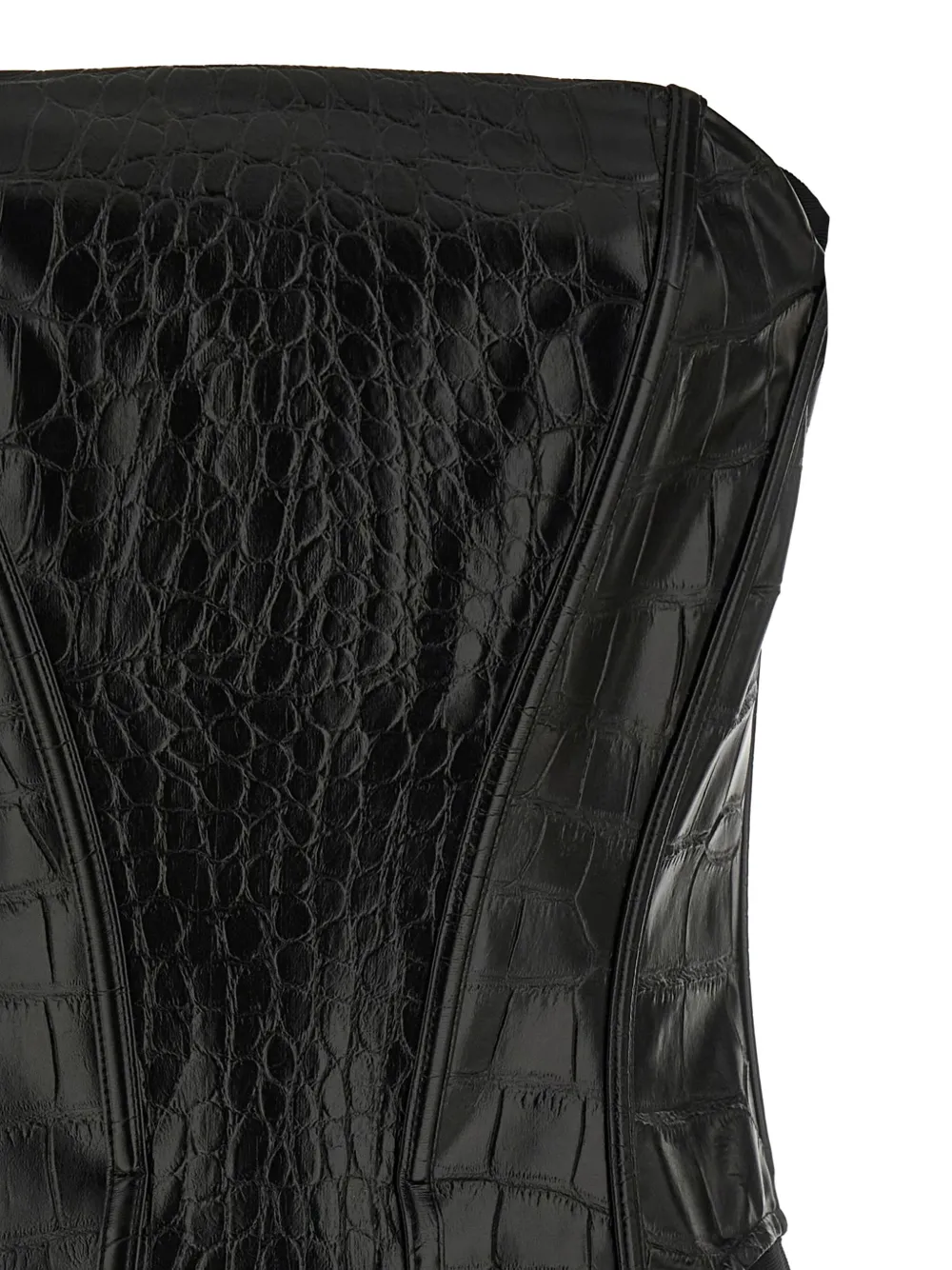 Elisabetta Franchi Mini-jurk met krokodillenprint Zwart