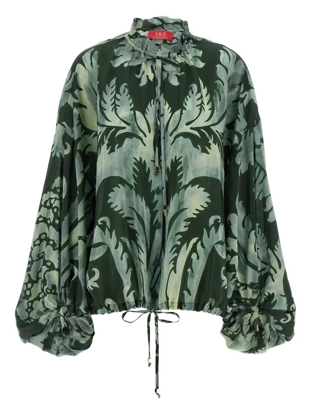 Archilo floral-print balloon-sleeve blouse