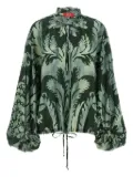 F.R.S For Restless Sleepers Archilo floral-print balloon-sleeve blouse - Green