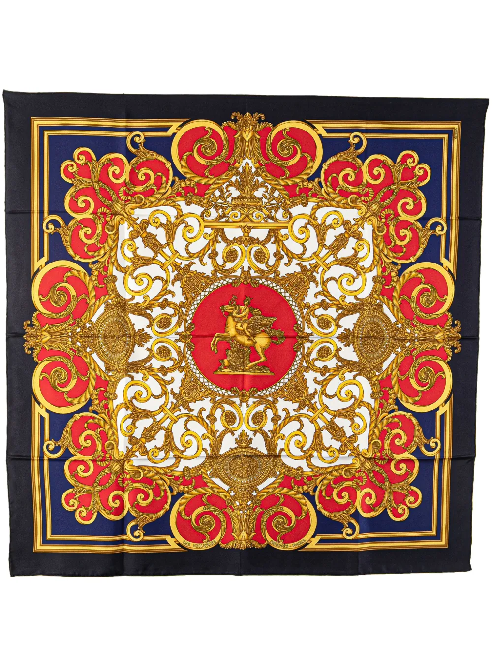 Hermès Pre-Owned 20th Century Les Tuileries Silk Scarf scarves | Gold | Image 1