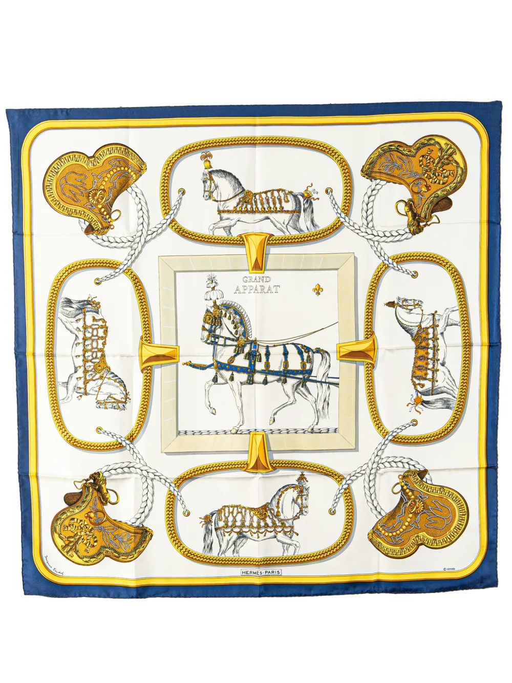 Hermès Pre-Owned 20th Century Grand Apparat Silk Scarf scarves | White | Image 1