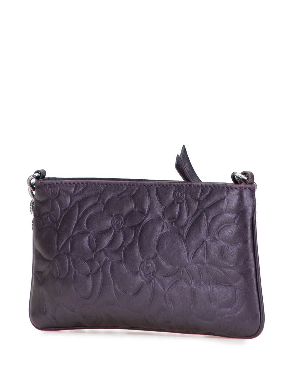 CHANEL Pre-Owned 2003-2004 Embossed Lambskin Camellia Chain