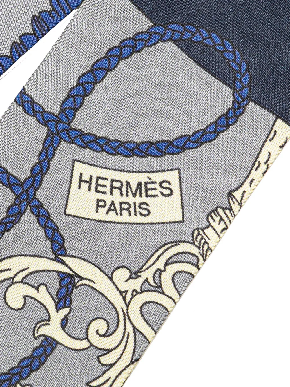 Pre-owned Hermes 2000-2025 Tours De Cles Twilly Silk Scarf Scarves