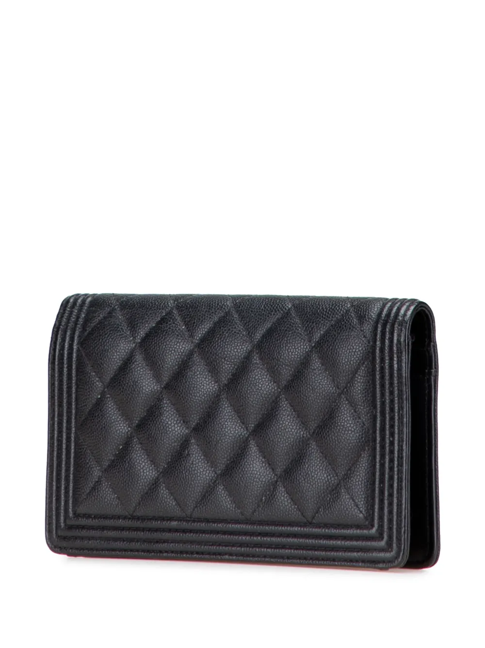 CHANEL Pre-Owned 2018 Quilted Caviar Boy Yen Wallet long wallets | Image 2
