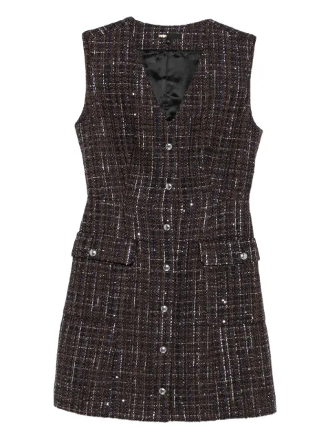 Maje buttoned tweed dress