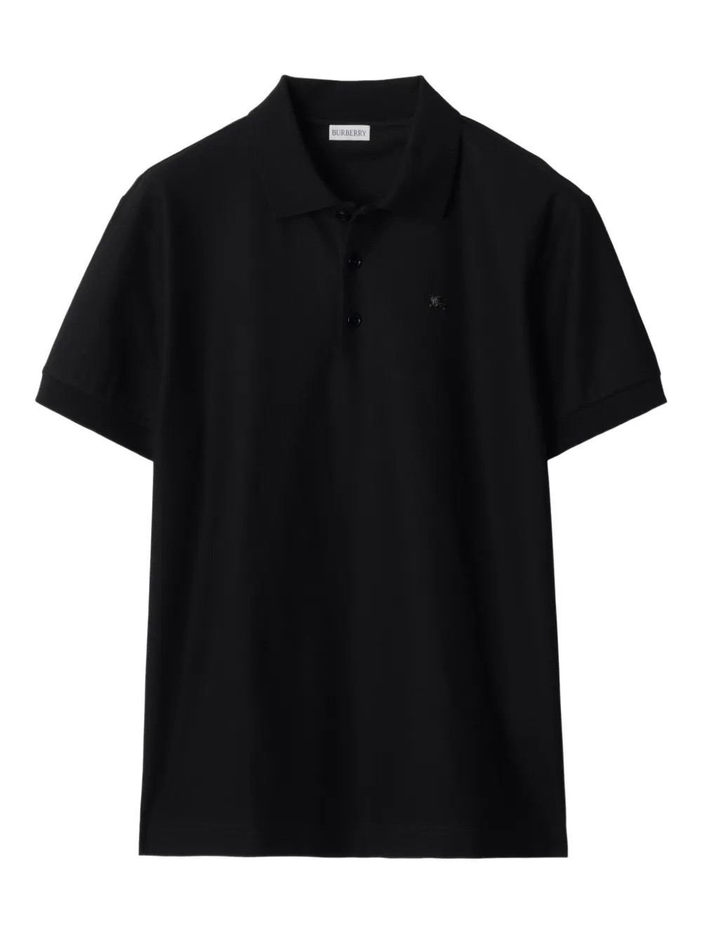 Burberry Knight-embellished cotton polo shirt Zwart