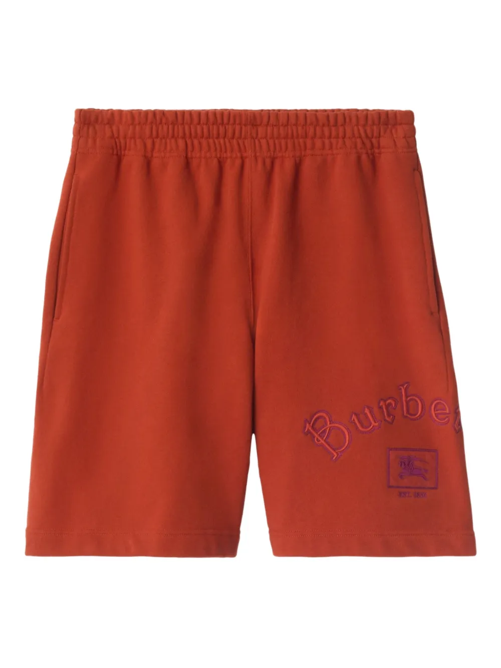 Gothic logo embroidered shorts