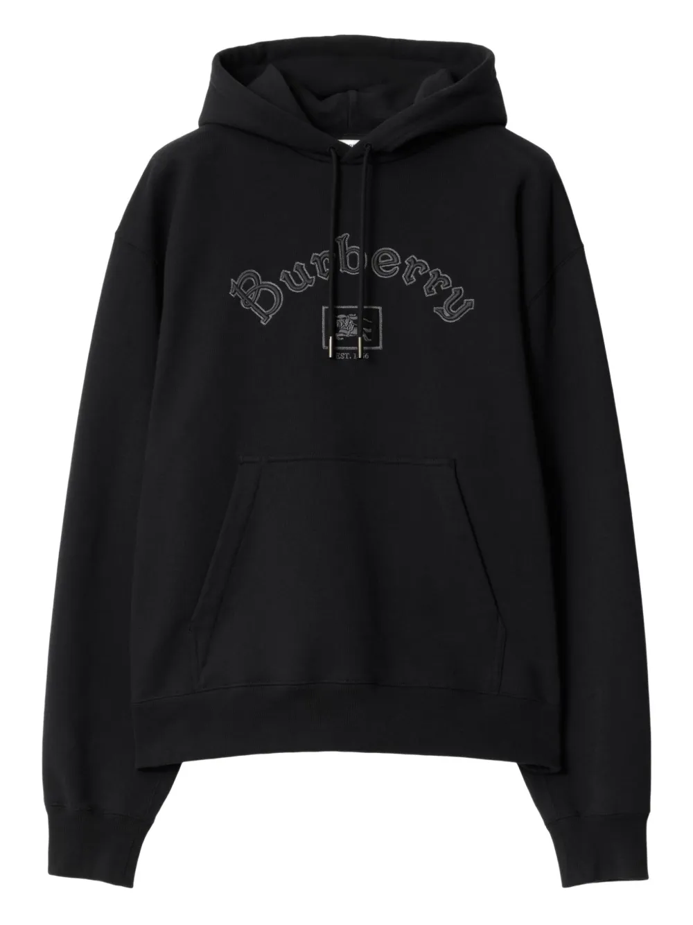 Gothic logo cotton hoodie