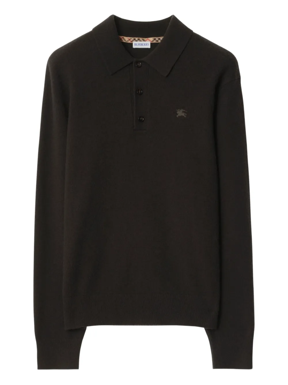Burberry Equestrian Knight ロングスリーブ ポロシャツ - ブラウン Burberry Equestrian Knight ロングスリーブ ポロシャツ - ブラウン