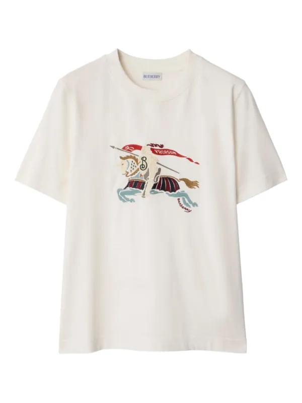 【関税＆送料込み】Burberry Ekd Embroidery Cotton T-Shirt C Burberry EKD Embroidered Cotton Crewneck T-Shirt | Saks